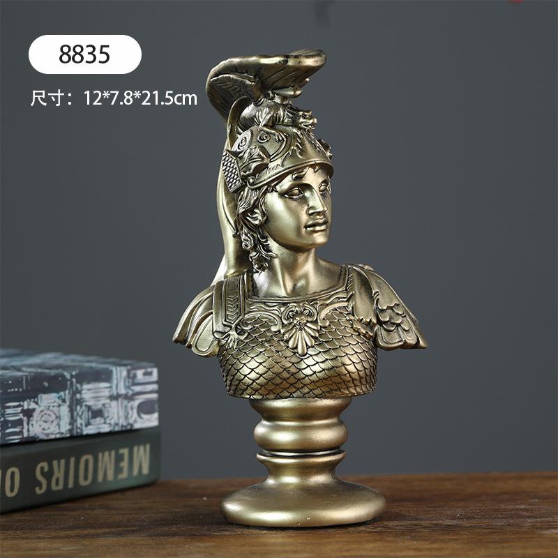 European Ancient Greek Statue Retro Goddes Venus Head Athena Figurine Themis Goddess of Justice Sculpture Office Home Decoration