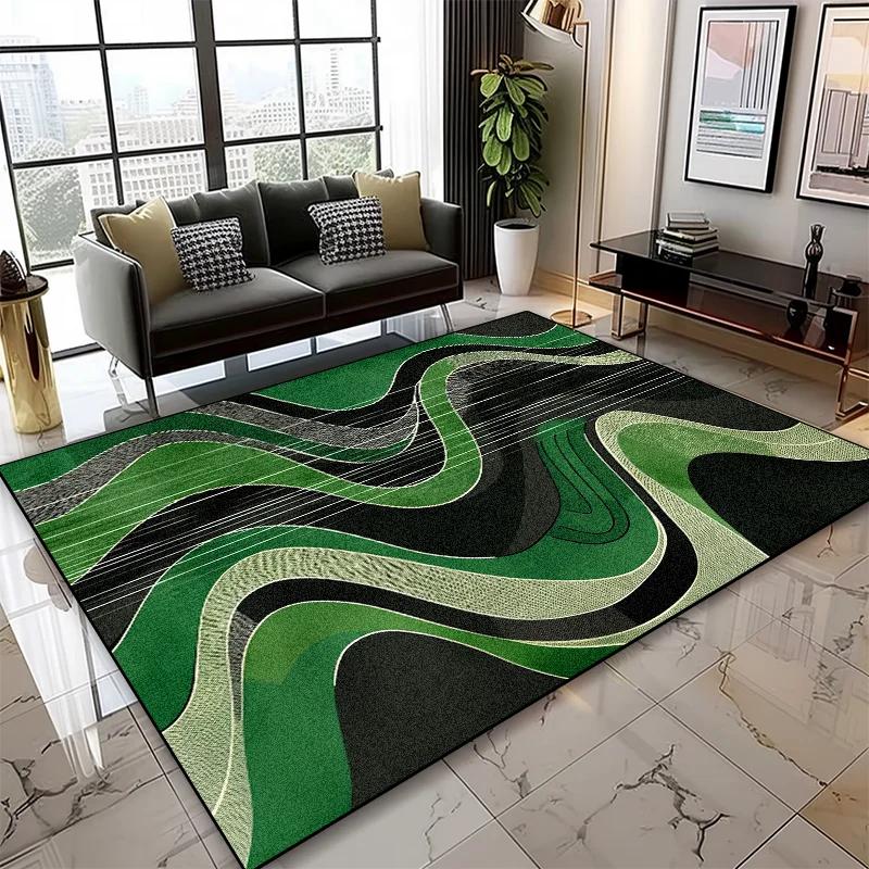 Tappeti Geometrici Moderni di Lusso per Soggiorno Decorazione Casa Tappeti Grandi Antiscivolo per Camera da Letto Tappetini Morbidi Lavabili per Comodino