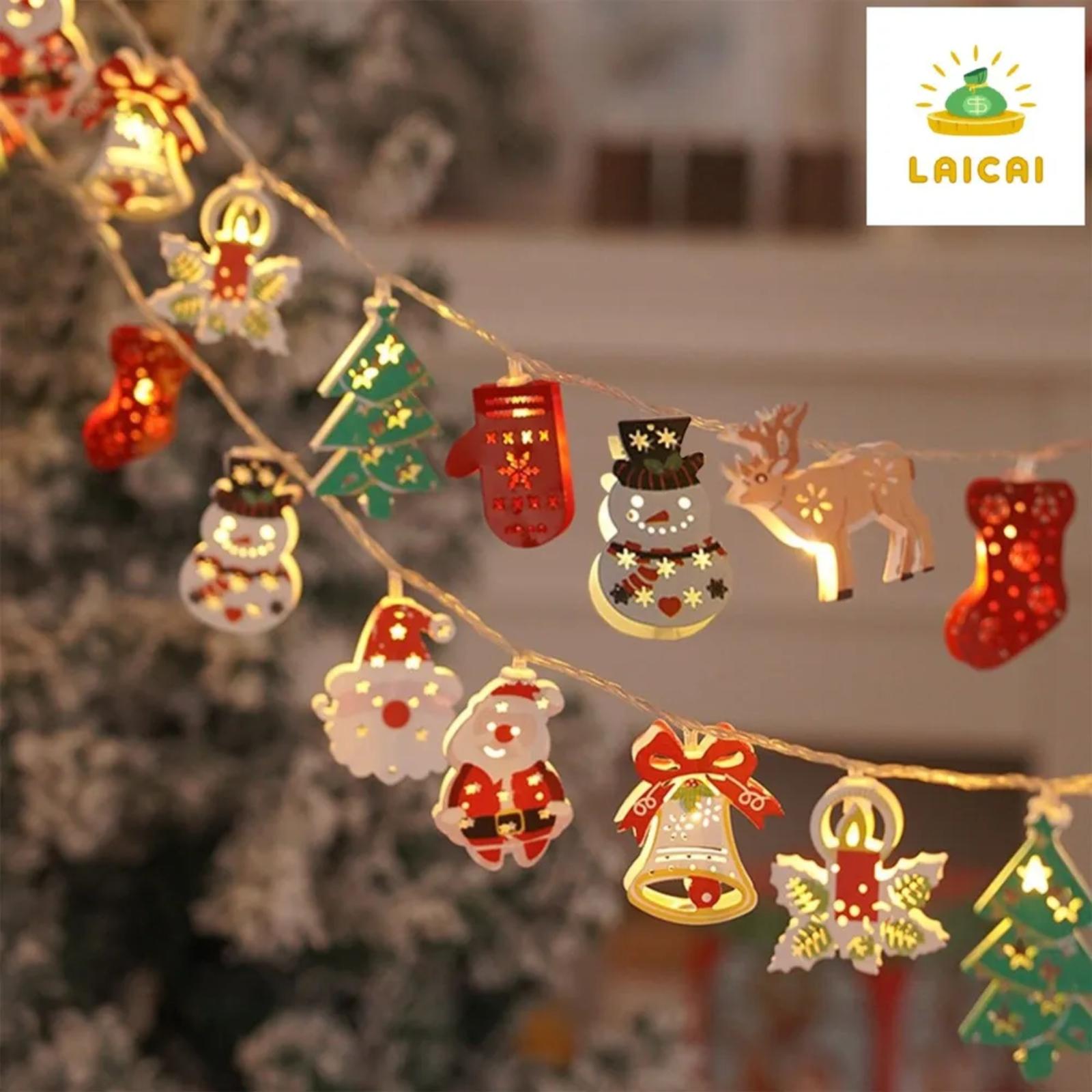 

Claus LED String Lights, Christmas Lights, Wrought Iron Christmas Decorative Lights, Christmas Tree Lights One Size