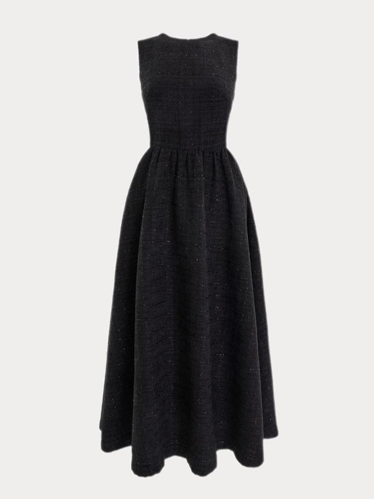 European & American Women's Elegant Solid Color Long Dress - New Fashion, Sophisticated Style.
