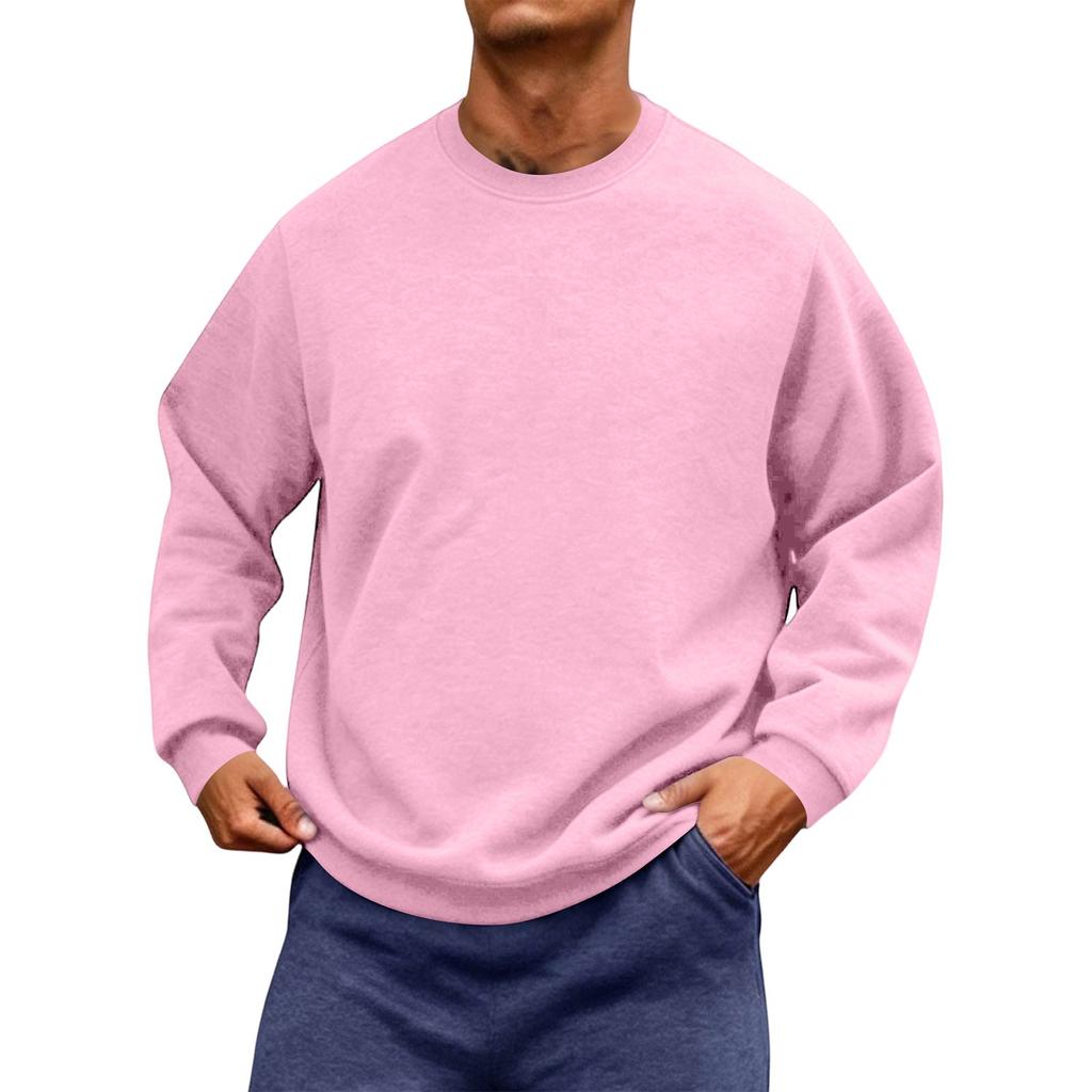 Herren Sweatshirt mit Rundhalsausschnitt und langen Ärmeln, lässiger Pullover für den Alltag