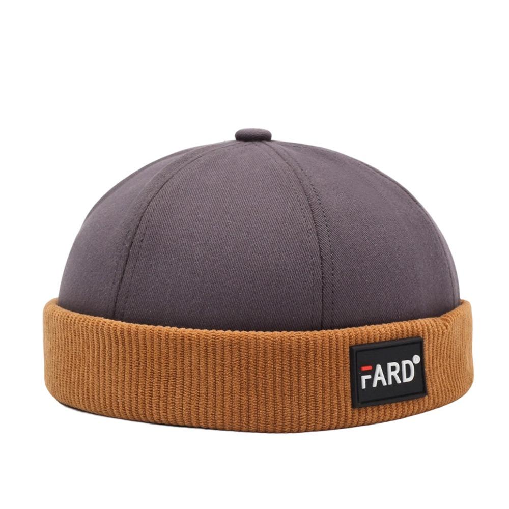YIRAN Dayang hat Mode Hip Hop Muts Straatmuts Casual Letter Zonder Klep Docker Muts Katoen Verstelbaar Melon Muts Voor Mannen Vrouwen