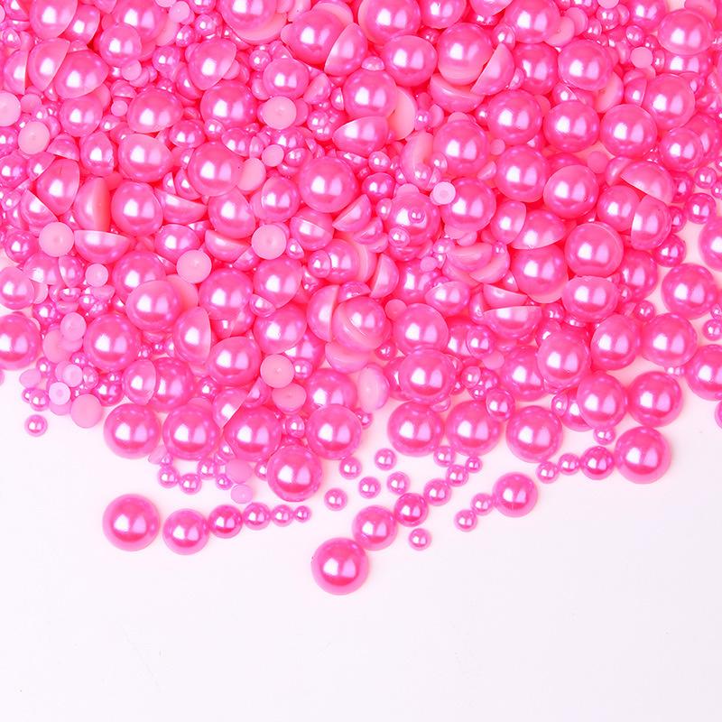 3-10Mm Perle Semi-Rotunde Mixte 5400 Buc Pungă Abs Evidențiere Perlă Plată Bricolaj Accesorii Îmbrăcăminte