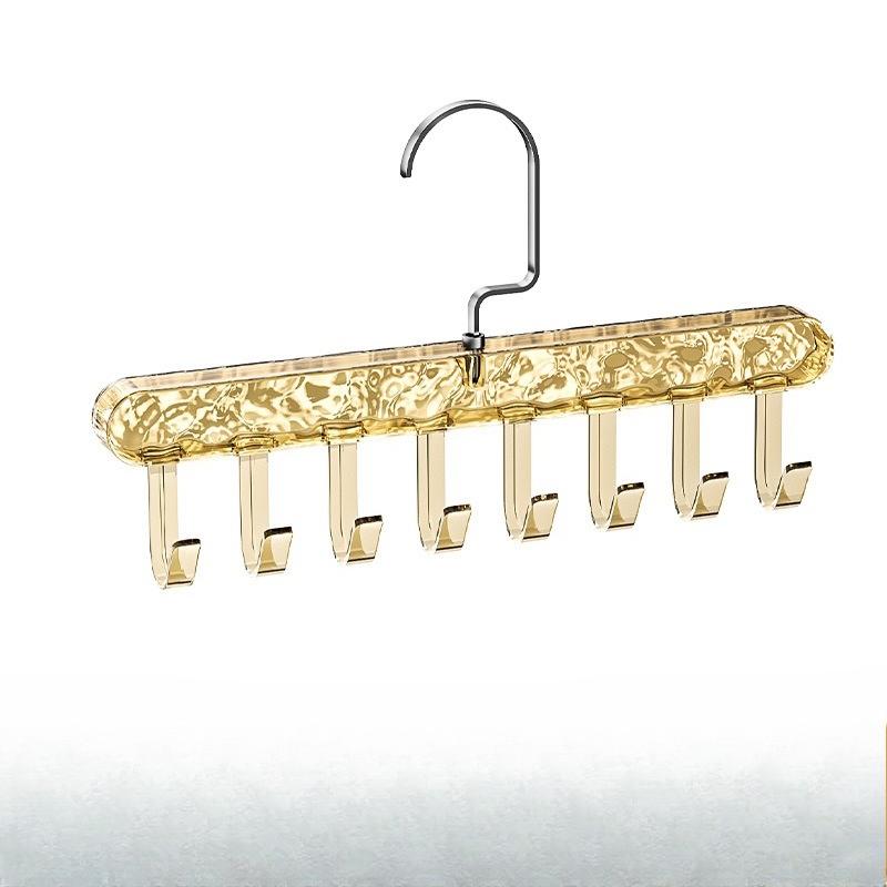 

Специальная вешалка для нижнего белья, волнистый крючок, чудо для хранения шляп и брюк, многофункциональная вешалка для домашнего гардероба Transparent gold