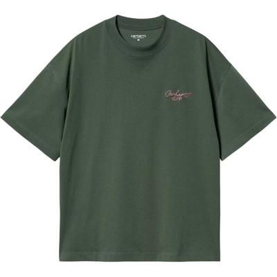 Einfarbig Buchstabendruck Rundhals Pullover Gerader Schnitt Kurzarm T-Shirt Herren Oberteile Grün I033828-2JF-XX