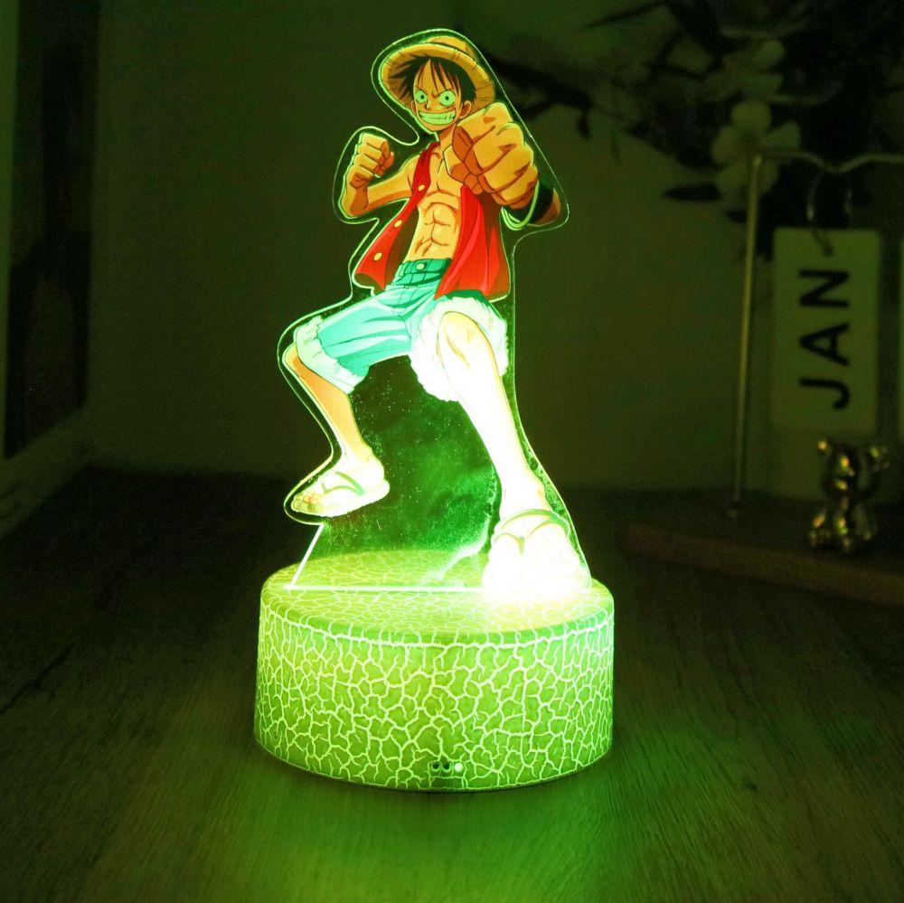 Anime Figuren Neue 3D Lampe 16cm One Piece Luffy Roronoa Intelligente Touch LED Nachtlicht Heimdeko Zimmer Kindergeburtstag Modell Spielzeug Geschenke