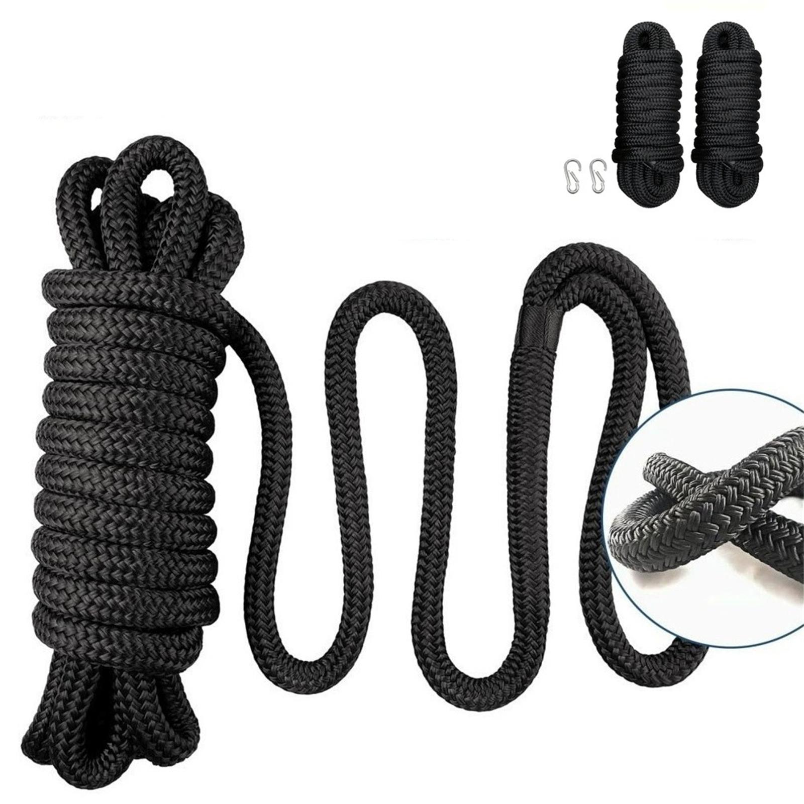 

Dock & Mooring Rope – Nylon Anchor Rope for Sails, Yachts, Outdoor Towing and Ship Anchoring One Size чёрный