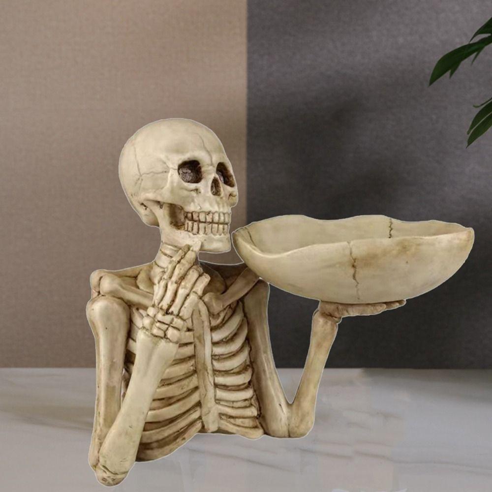 Skull Head Skeleton Fruit Plate Vintage Skull Storage Tray Home Decor Dresser