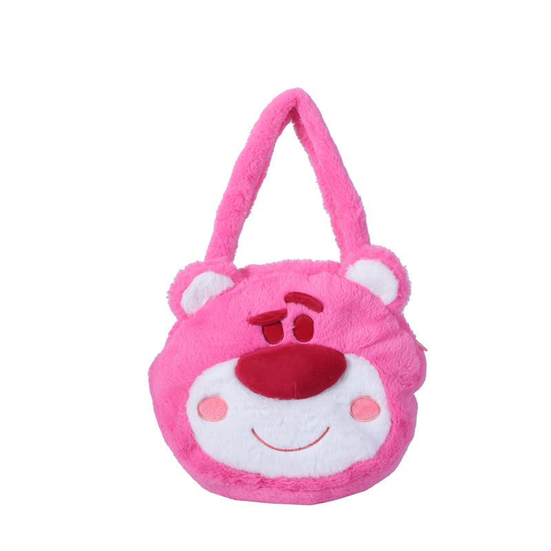 Fluffy Plush Cartoon Doll Handbag Bag Shoulder Slung Gift In Autumn And Winter