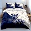 "Zebra Design with MSV Duisburg Logo" Print Bedding Set Duvet Cover Pillowcases (1* Duvet Cover 2* Pillowcases Do Not Include Comforter)