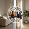 Akrylové puzzle Suncatcher Barevné kočky Motýli Květiny Závěsná ozdoba na okno Styl vitráže DIY sada Suncatcher pro dospělé