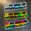 1PC NO SUBO INTERESADAS Motocycle Stickers Waterproof for Motocycle Fuel Tank Fairing Car Window Scooter Universal Vinyl Decals