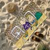 Cartoon C-Charlie and L-Lola Towel Soft Lightweight Anti-Sand Large Beach Towel Quick-Drying Bath Sports Family