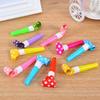 6cm Polka Dot Paper Blowout Whistles for Children's Birthday Party