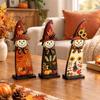 Autumn Themed Fall Scarecrow Wooden Sign Pumpkin Maple Scarecrow Table Decor  Thanksgiving