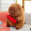 New 28~50cm Brown Persimmon Capybara Doll Plush Toy Stuffed Cartoon Animal Holding Plushie Appeasing Birthday Gift for Girls