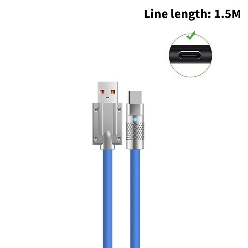 Usb C Bilkabel 120W Type C Lader Usb Ladekabel Hurtiglading Hurtiglading Type C Ladekabel For Mobiltelefon Bil