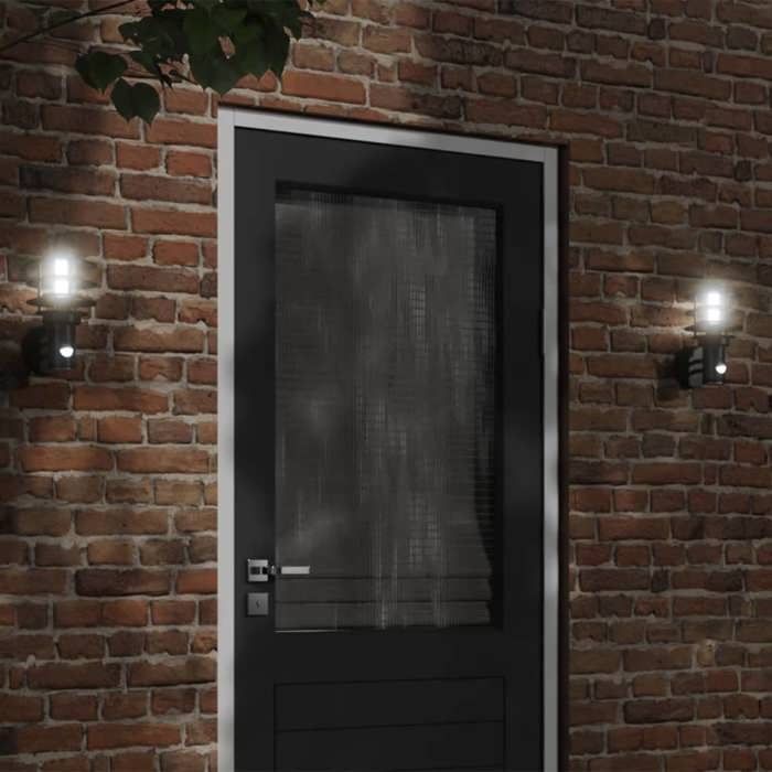 VidaXL Outdoor Wall Lights and Sensors 2pcs Stainless Steel, Outdoor Wall Lighting, Garden Wall Lamp, 4006235