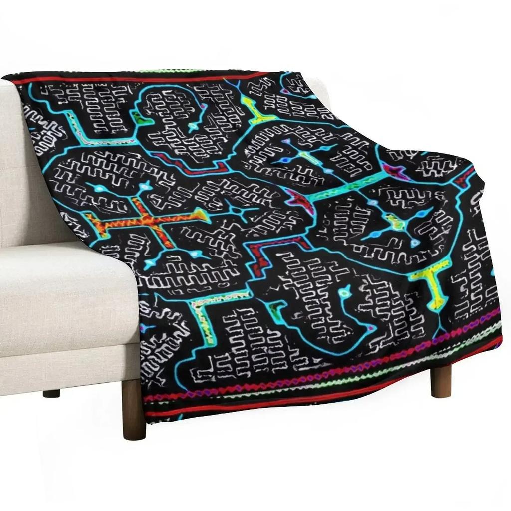 shipibo dreams Throw Blanket Plush Stuffeds Personalized Gift Soft For Decorative Sofa Softest Blankets