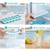 14 Square Ice Cubes With Lids 4 Boxes Of Stackable Silicone Ice Cubes Molds Homemade Ice Cube Tool Kitchenware Summer Gadgets
