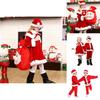 Kids Xmas Outfit Boys Girls Santa Claus Cosplay Costume Christmas Clothes