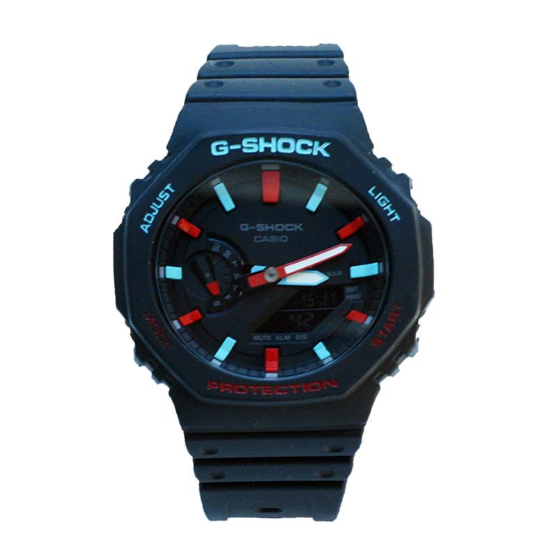 CASIO Men Liquid Crystal,Analog Dual Display Series Black Watch GA-2100-1A1(Watch3--)