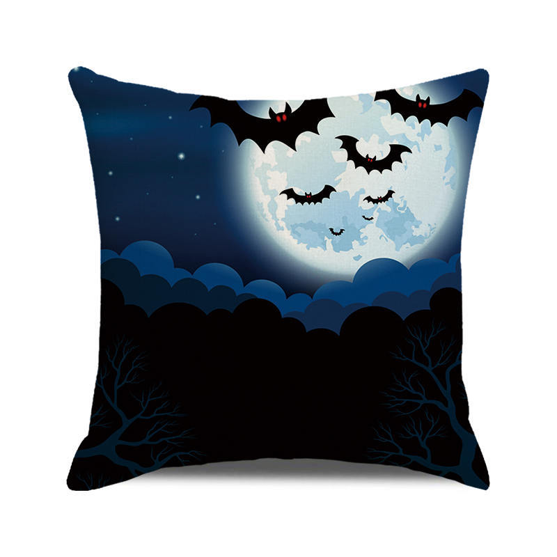 Halloween colorful pumpkin devil Digital printing short plush pillow covers for car sofa office cushion cover home goods