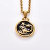 Stainless Steel 12 Constellation Pendant Necklace for Women Gold Zodiac Sign Charm Astrology Metal Jewelry Birthday Gift