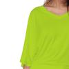 Plus Size Women's V-Neck Batwing Sleeve T-Shirt - A1375