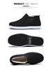 Men's Black High-Top Cloth Shoes - Rubber Sole, Cotton, Dustproof, Wear-Resistant, Breathable, Slip-On