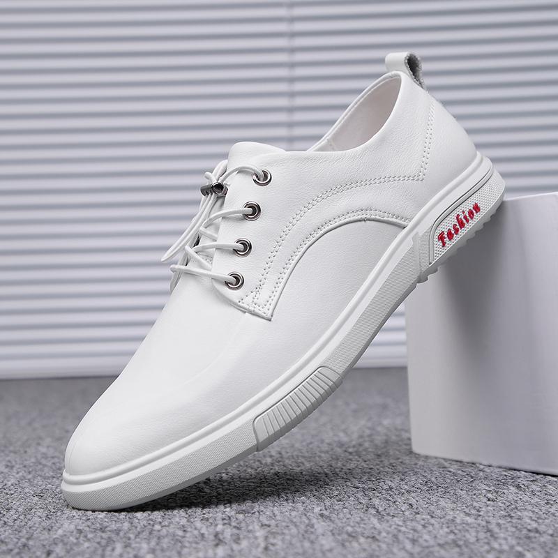 Man Flat Genuine Leather Classic Mens Sneakers Outdoor Lace-up High Quality Italian Handmade Formal Oxfords Shoes Big Size 38-47