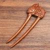 1pc U-Shaped Vintage Style Rabbit Deer Women Wood Hair Accessories Butterfly Flower Hair Stick Hairpin