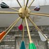 16-Arm Multicolored Sputnik Brass Chandelier Pendant - Stilnovo Large Chandelier - Christmas Decor Accent Gift