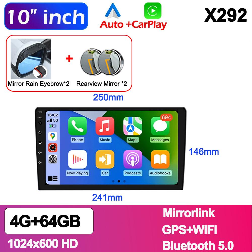 7/9/10 Inch Universal Android 13 Car Radio 64G Autoradio Android 2 Din Car Radio GPS BT Central Multimedia Smart Car Systems