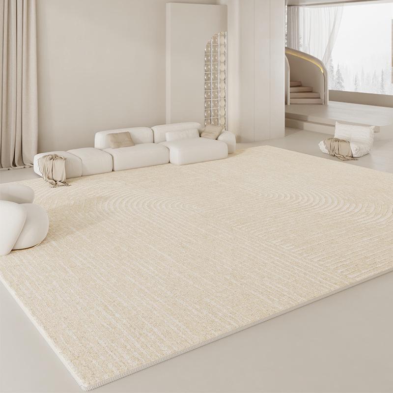 "2024 Cream Washable Luxury Carpet & Sofa Blanket for Living Room and Bedroom"