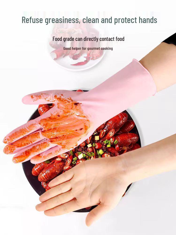 TikTok Hot Durable Nitrile Waterproof Non-slip Disposable Gloves for Housework & Dishwashing