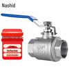 Nasid LT-010 304 SS Two-Piece Female Thread Ball Valve
