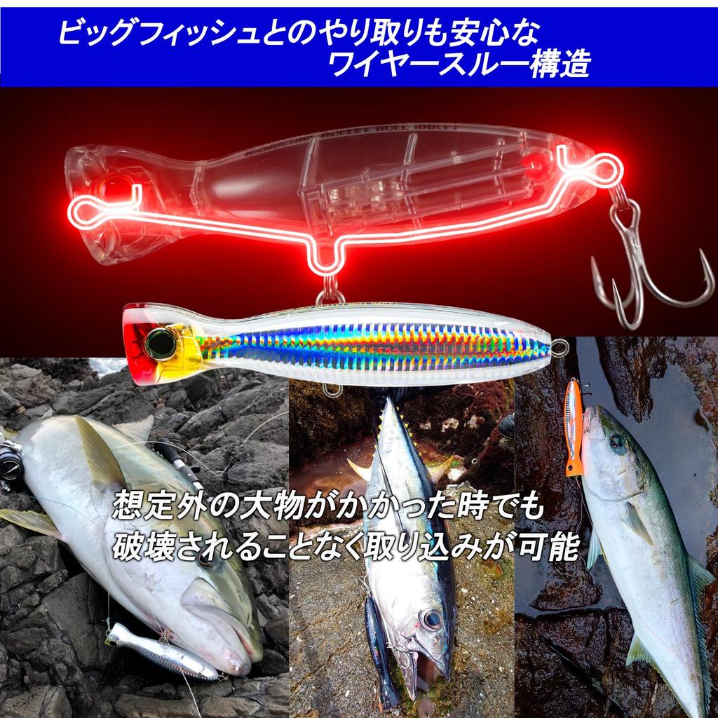 DUEL HARDCORE Popper Hardcore Bullet Bull 100mm 30g Blue Pink Candy For targeting bluefin shore and offshore (F) Weight - tuna, fishing, fishing.