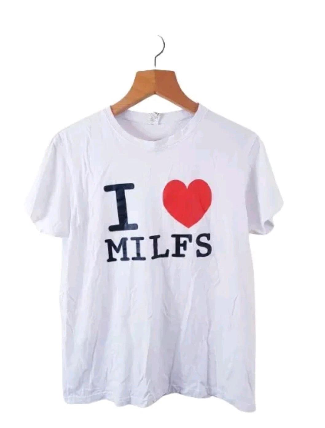 Unisex Adult Casual Graphic Roly Cotton I Love Milfs T-Shirt Medium... M