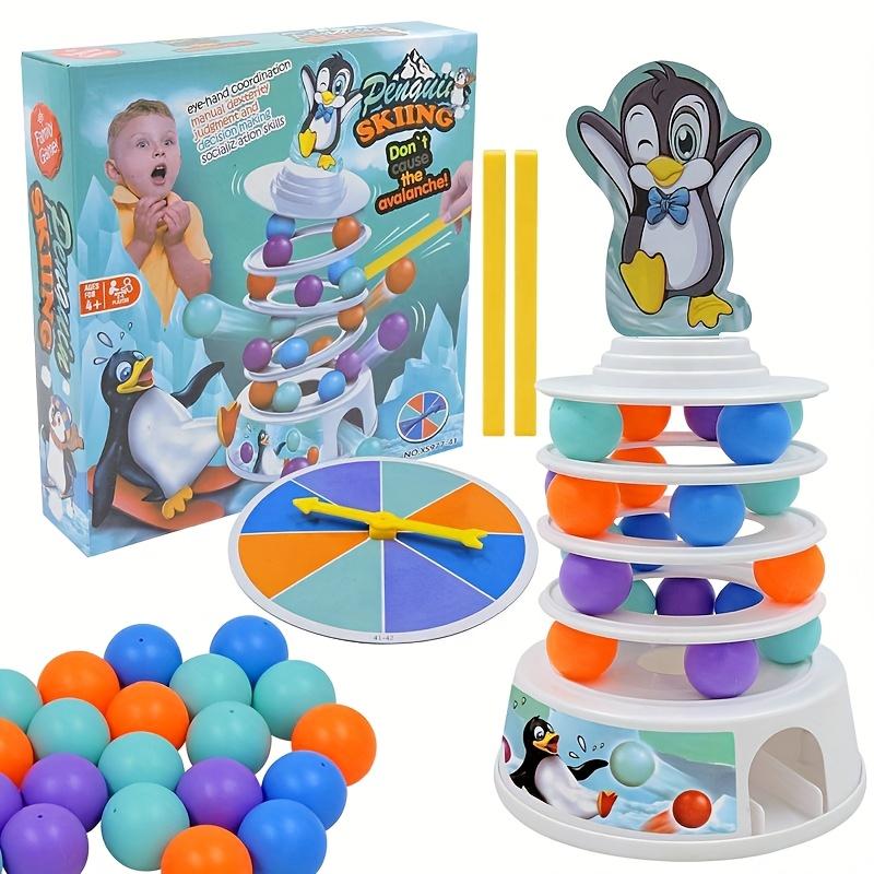 

Penguin Skiing Ball Game Don t Cause Avalanche, Colorful Balls, 4-Player Family Fun, Indoor Outdoor Kids Toy синий