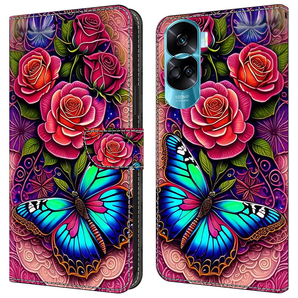 Für Honor 90 Lite 5G/X50i 5G Hüllen Magnetische Handyhülle Musterdruck Brieftasche Kratzfeste Handyhülle