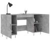VidaXL Bureau gris béton 140x50x75 cm bois d'ingénierie 829544