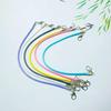 1.8mm Black Korean Wax Cord Necklace with Lobster Clasp - DIY Leather Pendant Jewelry Accessory