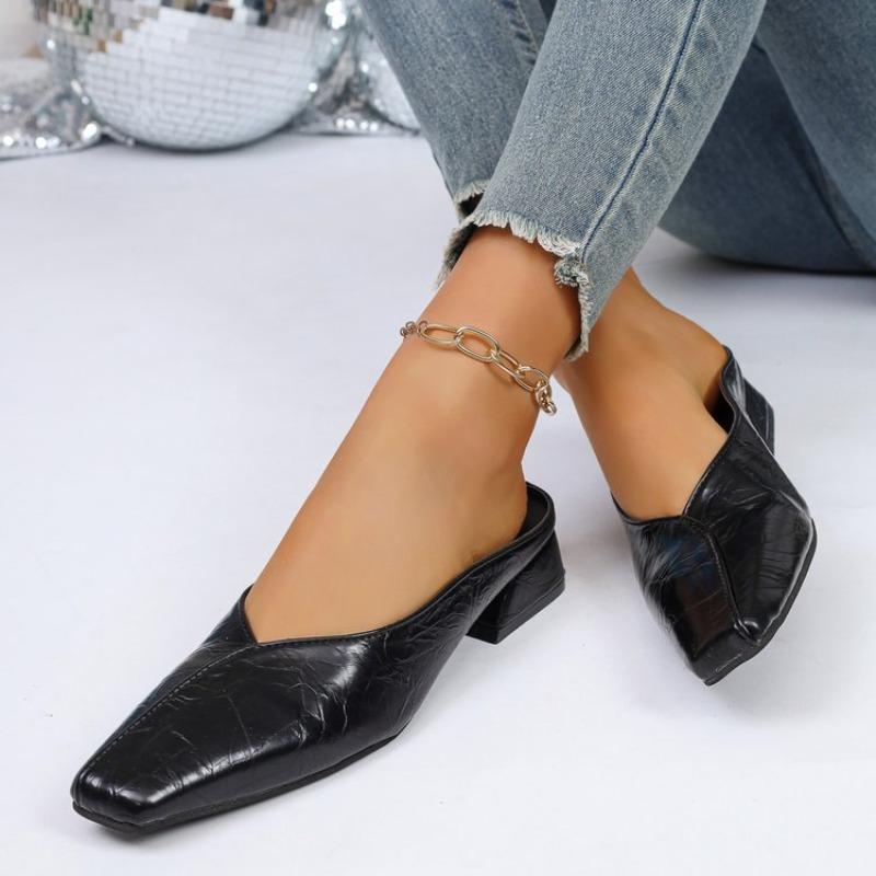 Sexy Women's Heeled Slippers Designer Mules Shoes 2026 Trend Summer Fad Flip Flops Walking Cozy Slides Dress Sandalias De Mujer