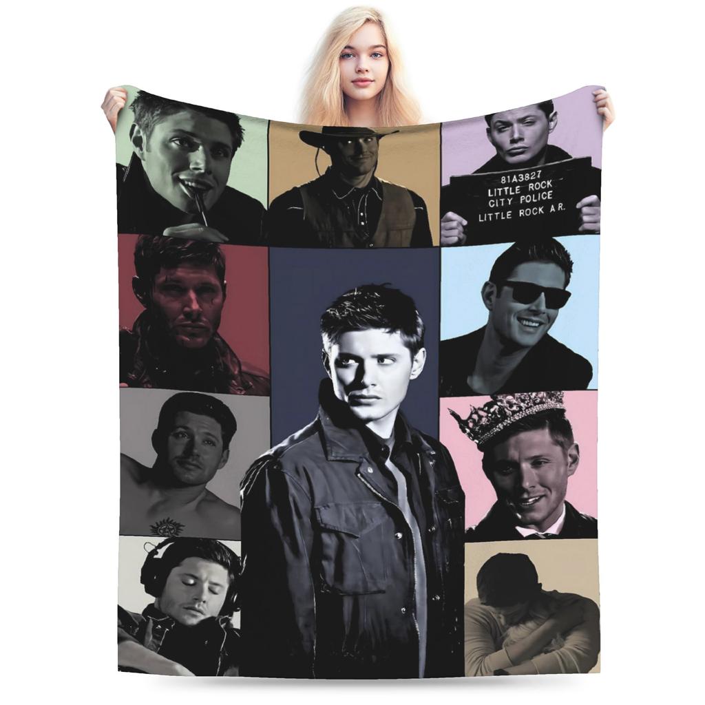 Jensen Ackles Blanket  Super Warm Fashion Plush Throw Blanket For Boy Girl Outdoor Flannel Bedspread Bed Cover