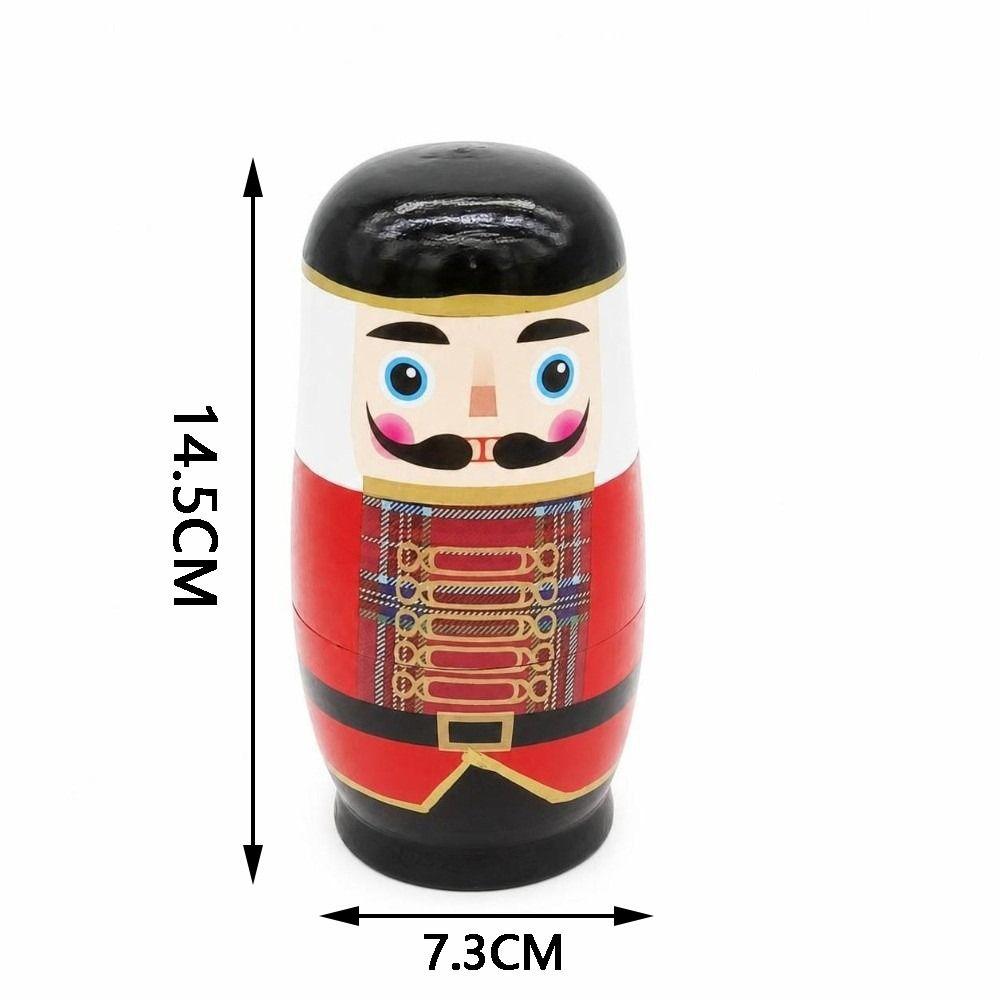 5PCS Painted Finish Stacking Figure Set Stacking Design Christmas Table Centerpiece Christmas Decor
