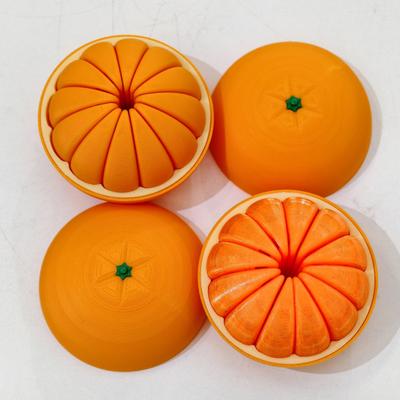 3D tištěná senzorická hračka Citrusové ovoce Twist Fidget Oranžové ozdoby Spirálová hračka na uvolnění stresu a dekompresi pro dospělé studenty