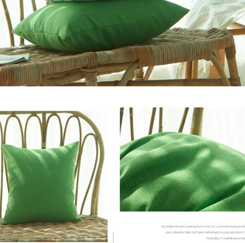 2Pcs 45X45Cm Outdoor Waterproof Green Throw Pillow Cover Spring Decorative Square Pillows Cover Leave Modern Garden Cushion Case