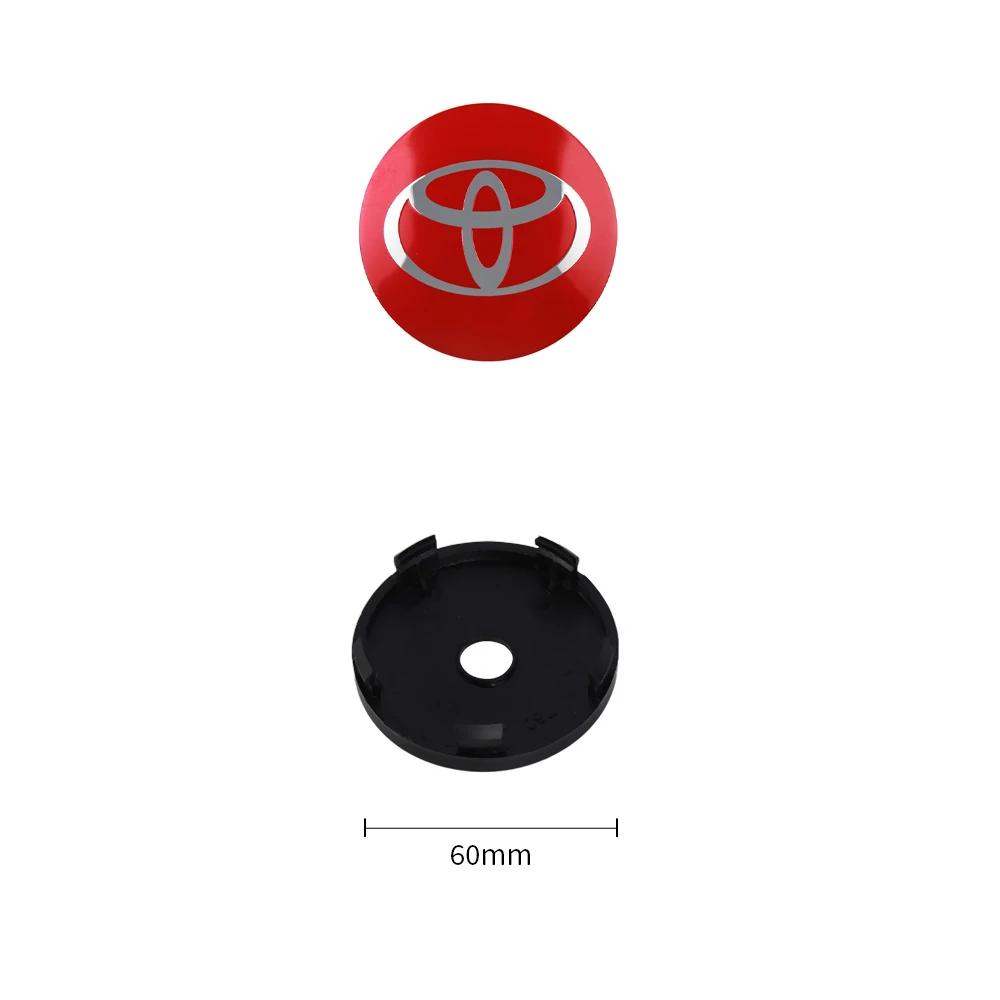 Toyota 2026 New Hub Caps 4Pcs 60MM Car Wheel Center Hub Caps Badge Tire Rim Covers Toyota TRD Corolla Avalon Car Sticker