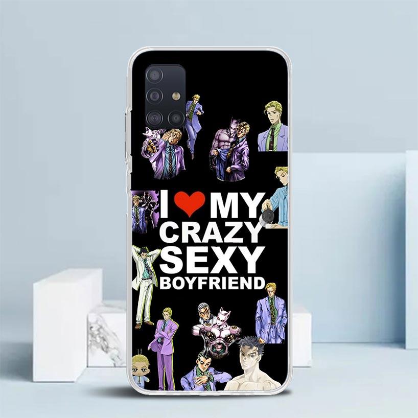 JoJo Kira Yoshikage Killer Queen Soft Cover for Samsung Galaxy A12 A22 A32 A52 A72 A02S Phone Case Note 20 Ultra 10 S10 Plus A51